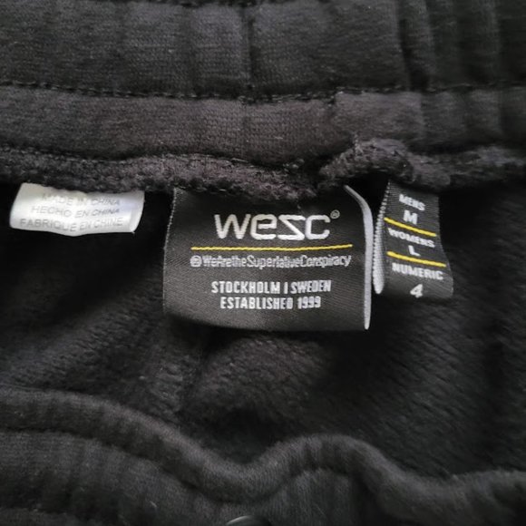 WESC joggers M/F black Male size M Female size L - Picture 3 of 3